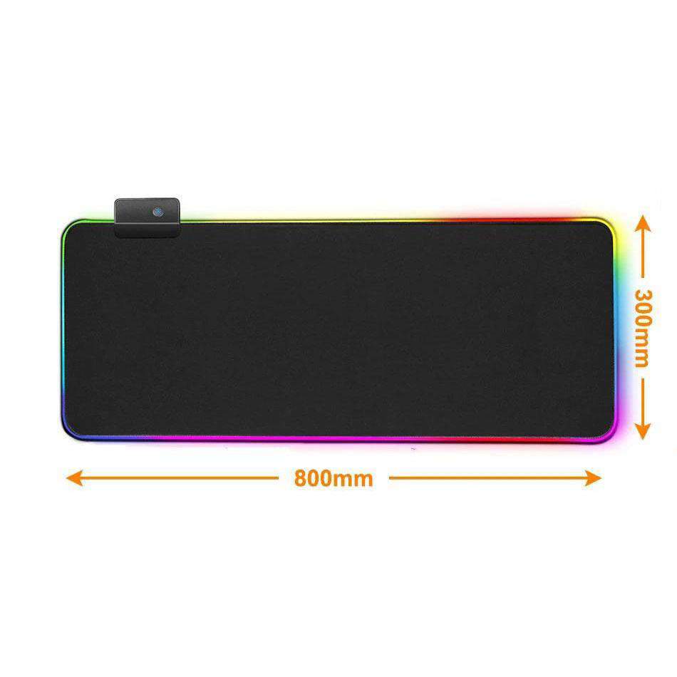 Tapis de Souris RGB XXL<br> Gaming Noir - CrazyWorth