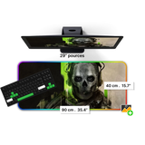 Tapis de Souris Personnalisable RGB<br> 90x40 cm - CrazyWorth