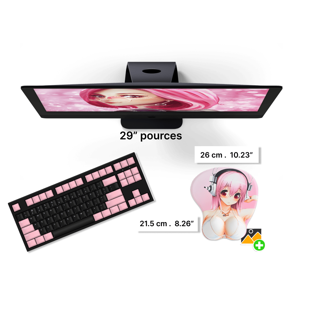 Tapis de souris personnalisable ergonomique<br> Sexy 3D - CrazyWorth