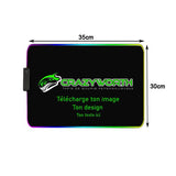 Tapis de Souris Personnalisable RGB<br> 35x30 cm - CrazyWorth