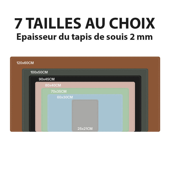 Tapis de souris XXL<br> cuir rose - CrazyWorth