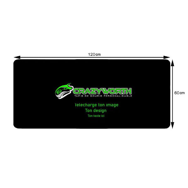 Tapis de Souris Personnalisé<br> 120x60 cm - CrazyWorth