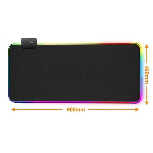 Tapis de Souris RGB XXL<br> Gaming Noir - CrazyWorth