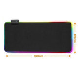 Tapis de Souris RGB XXL<br> Gaming Noir - CrazyWorth