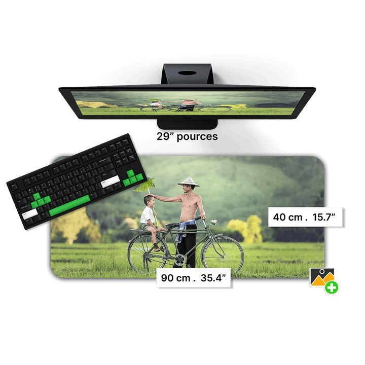 Tapis de Souris Personnalisé<br> 90x40 cm - CrazyWorth